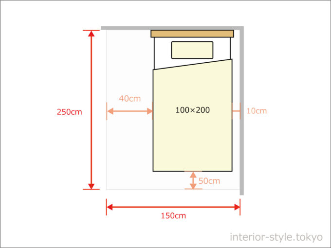 【図解】ベッド配置にはどのくらいスペースが必要？大きさ別に解説 インテリアスタイル